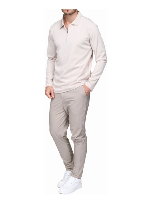 Pull colo polo zippé - Kiabi Pull colo polo zippé - Kiabi