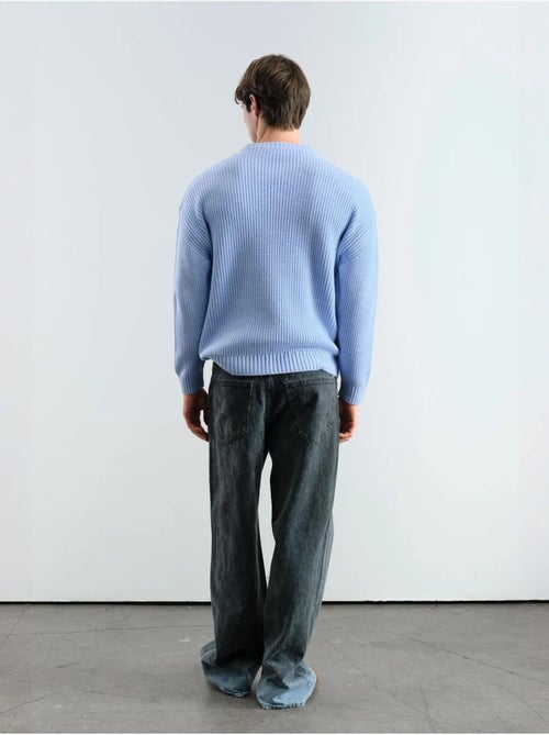 Pull côtelé à col rond comfort fit giesto - Kiabi