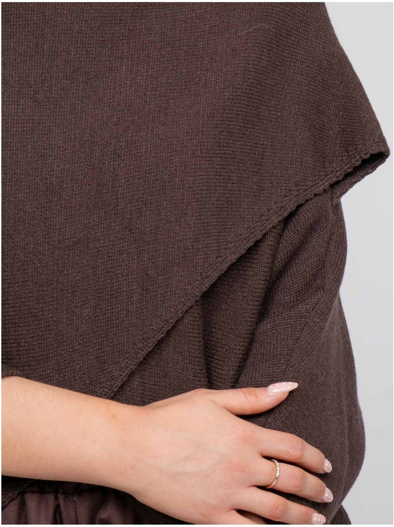 Pull court base croisée et manches chauve-souris kendy Gris - Kiabi
