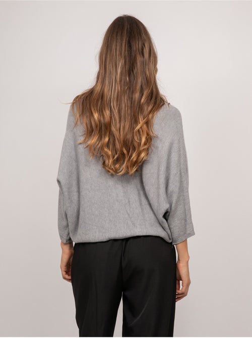 Pull court base croisée et manches chauve-souris kendy - Kiabi