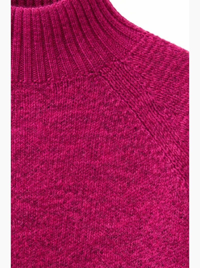 Pull court en maille texturée femme mixray Violet prune - Kiabi