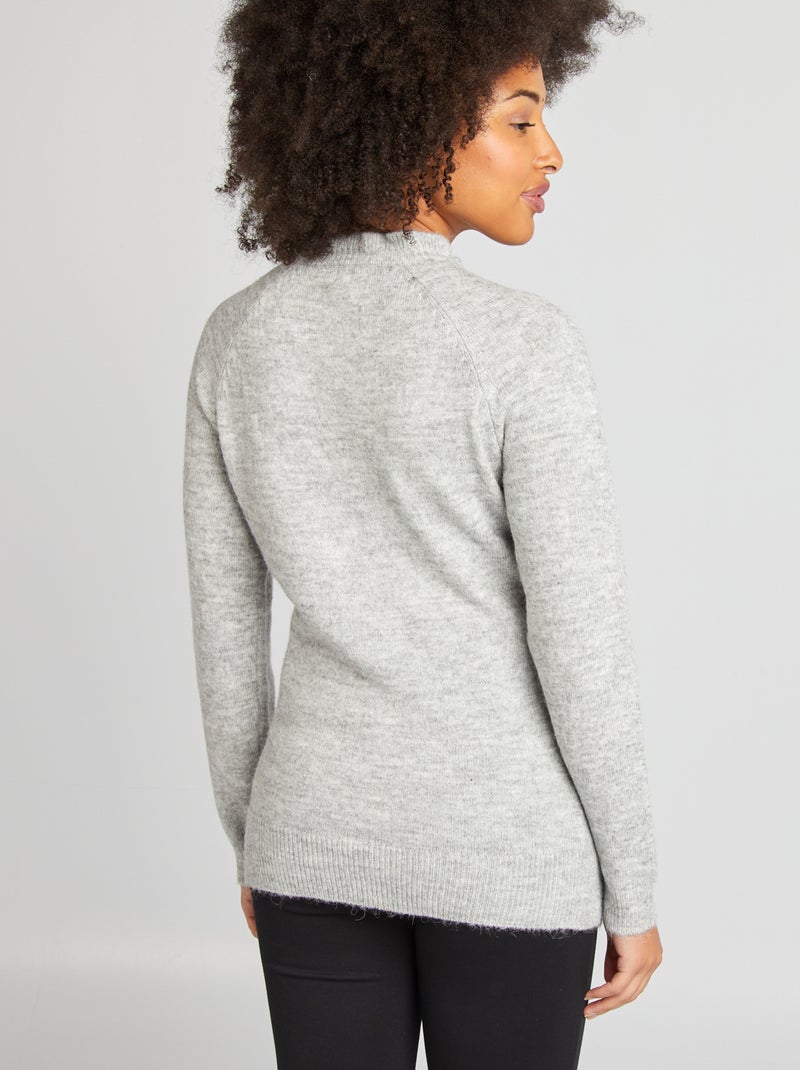 Pull d'allaitement à bords ondulés Gris - Kiabi
