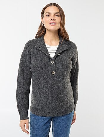 Pull d'allaitement à ouverture boutonnée