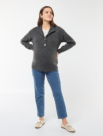 Pull d'allaitement à ouverture boutonnée