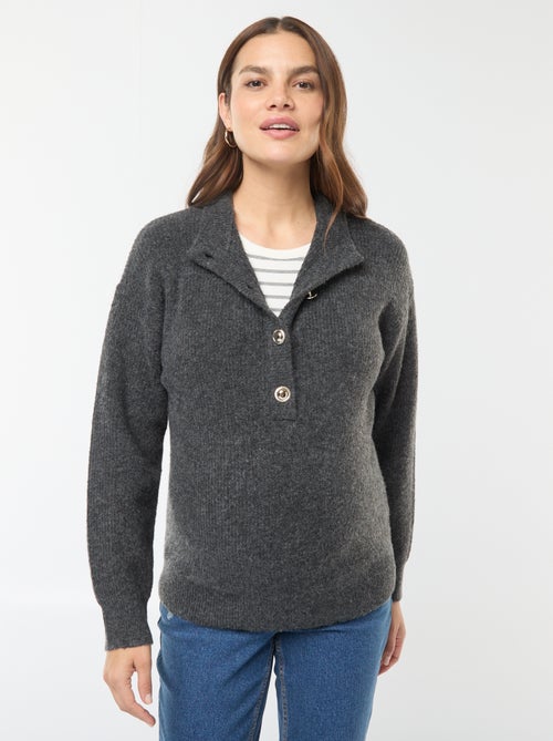 Pull d'allaitement à ouverture boutonnée - Kiabi