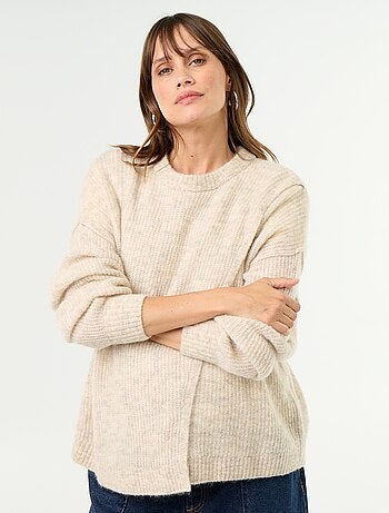 Pull d'allaitement en laine mélangée