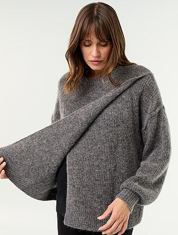 Pull d'allaitement en laine mélangée