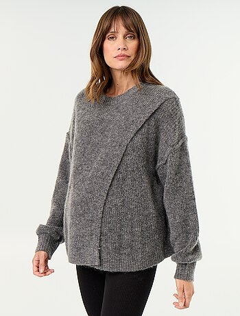Pull d'allaitement en laine mélangée
