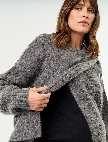 Pull d'allaitement en laine mélangée