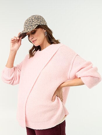 Pull d'allaitement en laine mélangée