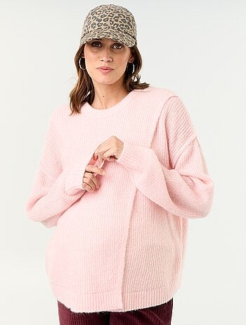 Pull d'allaitement en laine mélangée
