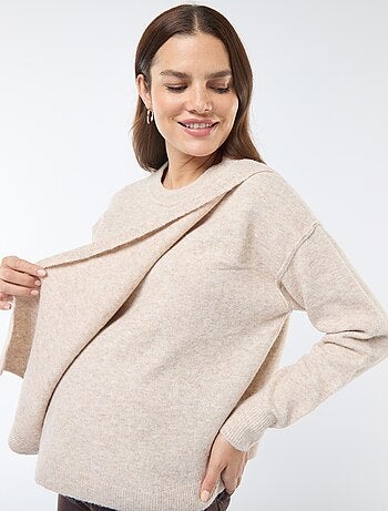 Pull d'allaitement en maille douce