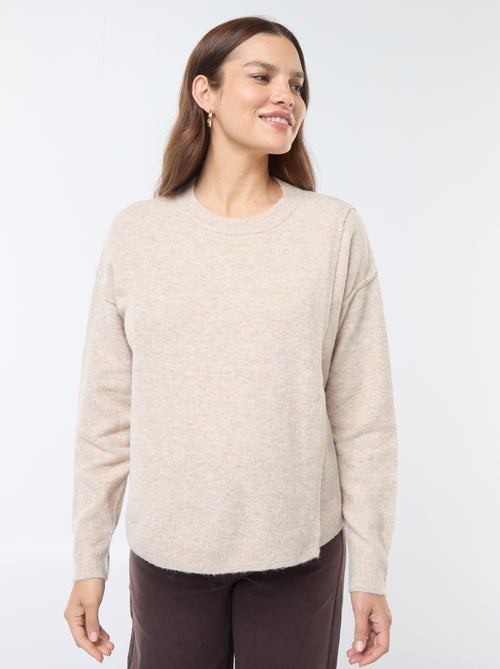Pull d'allaitement en maille douce - Kiabi