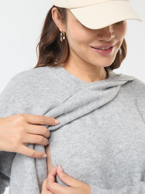 Pull d'allaitement en maille douce - Kiabi