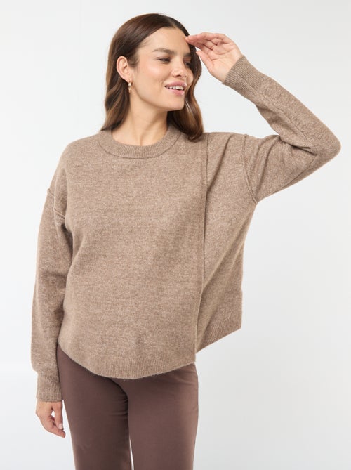 Pull d'allaitement en maille douce - Kiabi