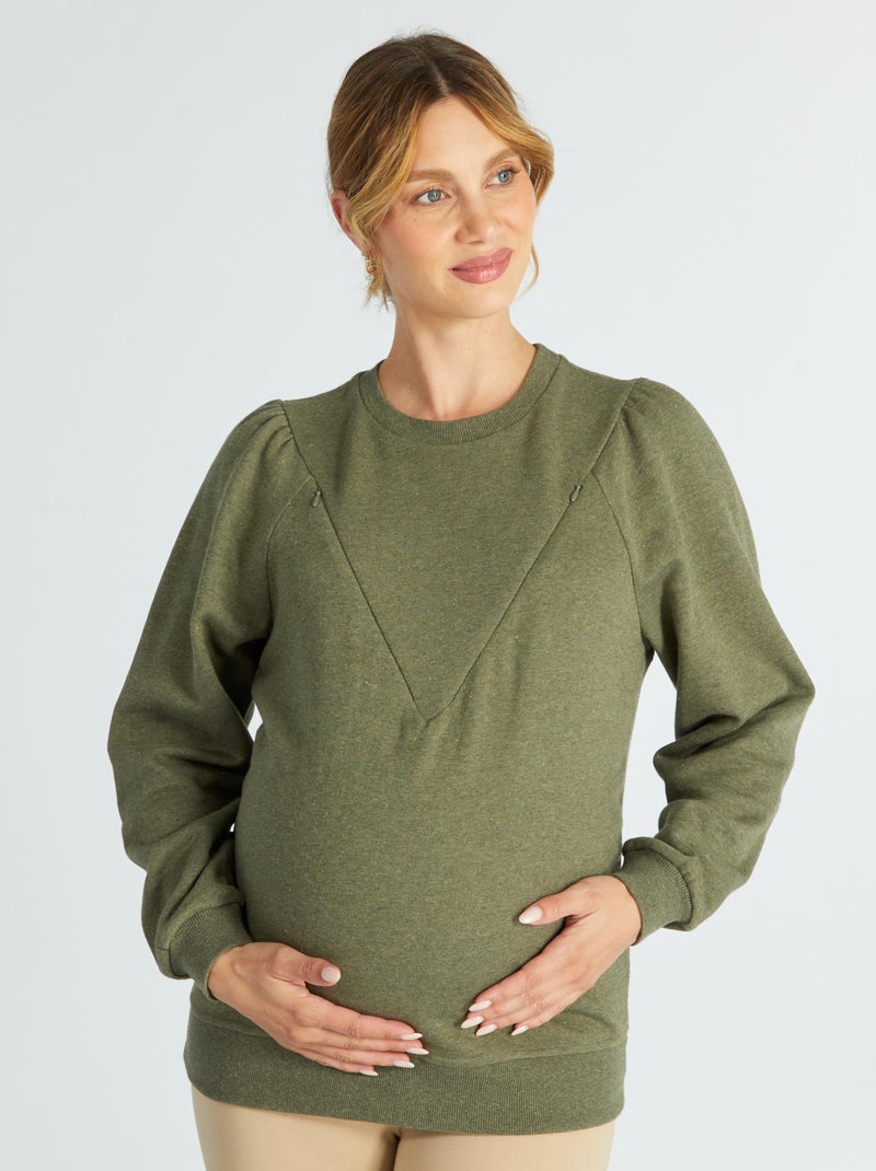 Pull d'allaitement Vert - Kiabi