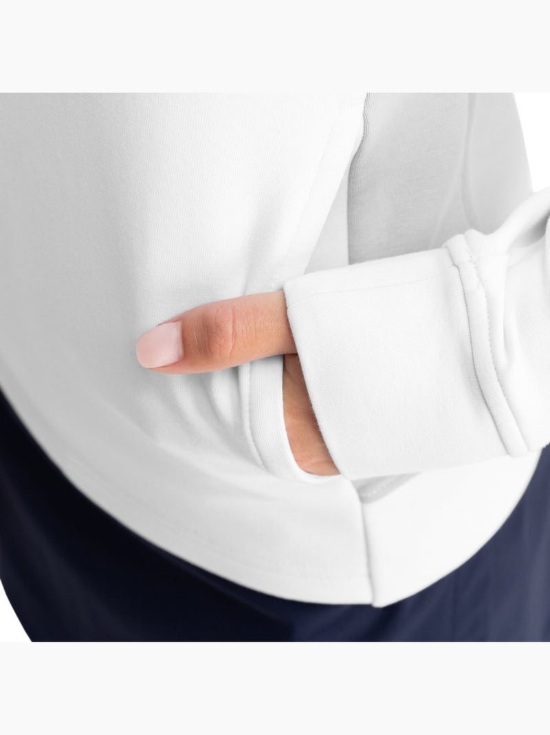 Pull de golf demi-zip femme golf femme caddy Blanc - Kiabi