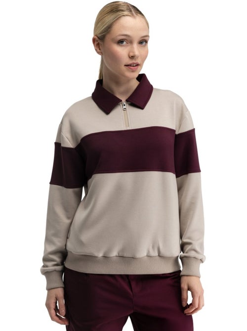 Pull de golf demi-zip femme golf femme eagle-w sand - Kiabi