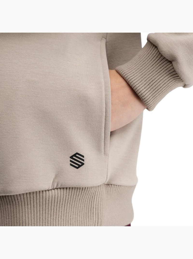 Pull de golf demi-zip femme golf femme eagle-w sand Beige - Kiabi