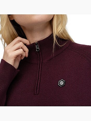 Pull de golf demi-zip femme golf femme fade-w cherry