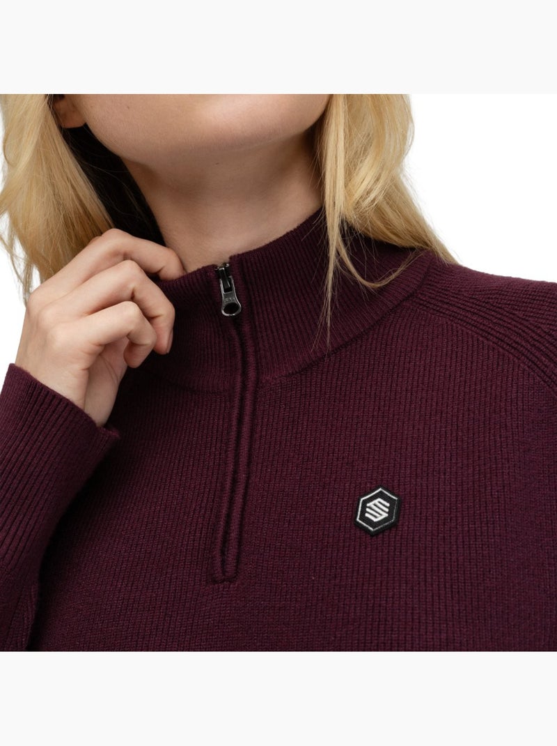 Pull de golf demi-zip femme golf femme fade-w cherry Rouge - Kiabi