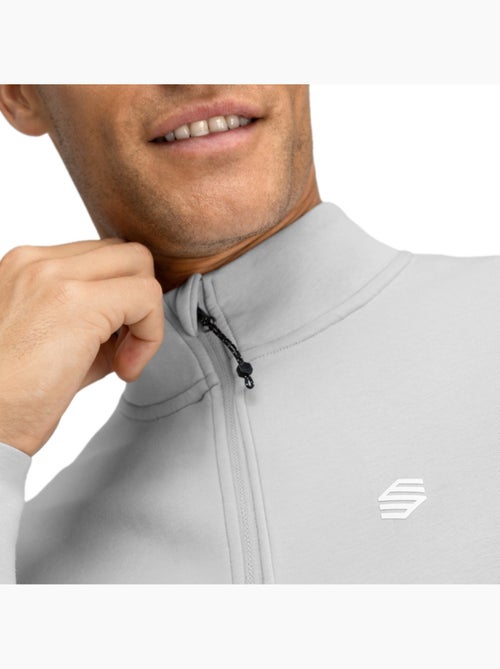 Pull de golf demi-zip homme golf homme divot gray - Kiabi