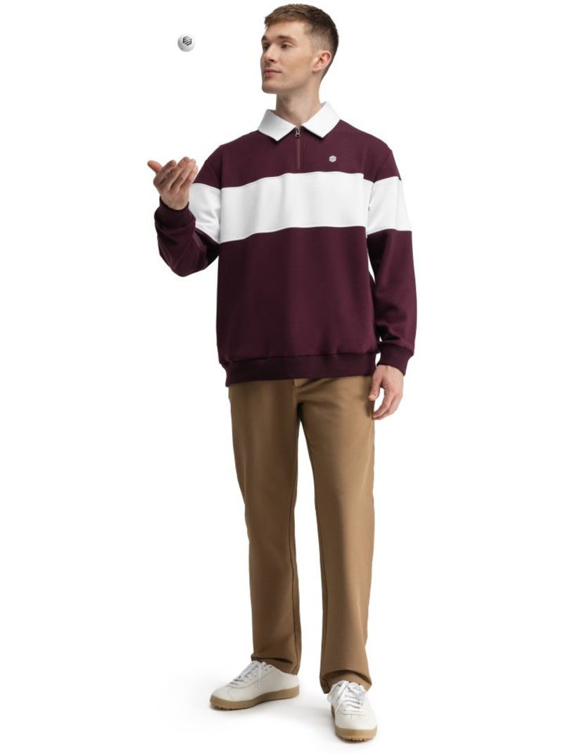 Pull de golf demi-zip homme golf homme eagle cherry Rouge - Kiabi