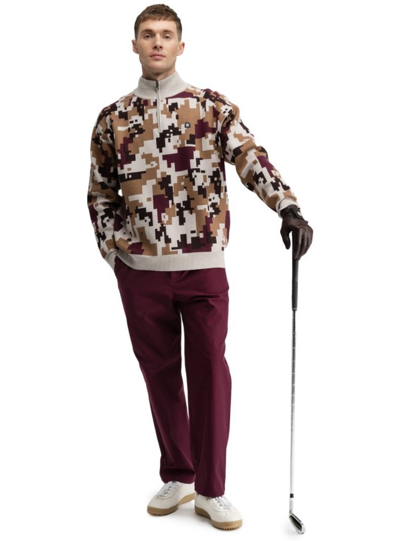 Pull de golf demi-zip homme golf homme fade sand Beige - Kiabi