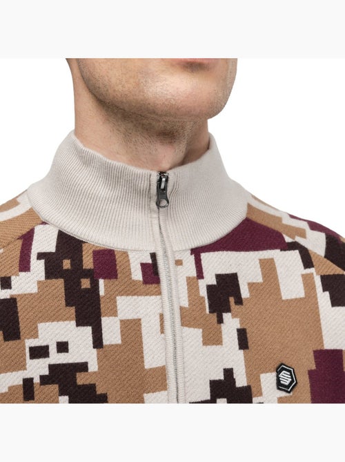 Pull de golf demi-zip homme golf homme fade sand - Kiabi
