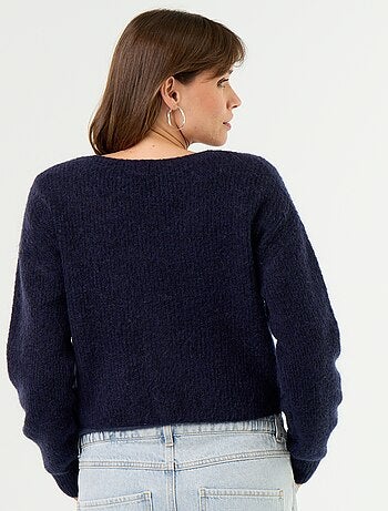 Pull de maternité cropped twisté