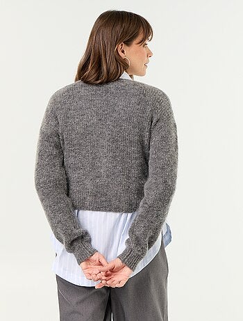 Pull de maternité cropped twisté
