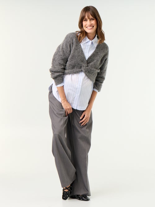 Pull de maternité cropped twisté - Kiabi Pull de maternité cropped twisté - Kiabi
