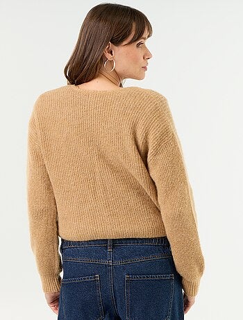 Pull de maternité cropped twisté