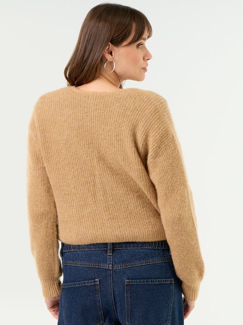Pull de maternité cropped twisté - Kiabi Pull de maternité cropped twisté - Kiabi