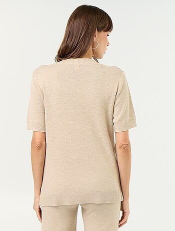 Pull de maternité manches courtes avec fentes lacées