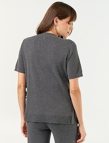 Pull de maternité manches courtes avec fentes lacées