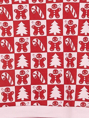 Pull de Noël à motif imprimé en coton