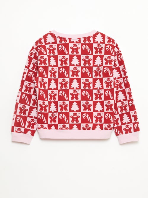 Pull de Noël à motif all-over en coton - Kiabi