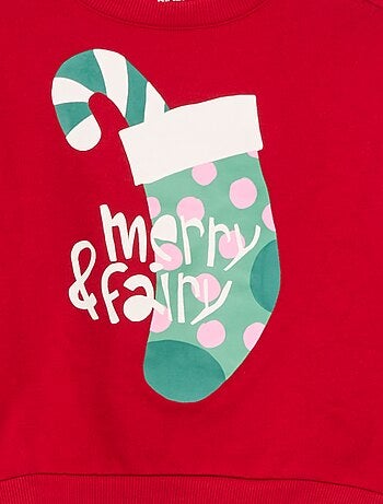 Pull de Noël à motif imprimé en coton