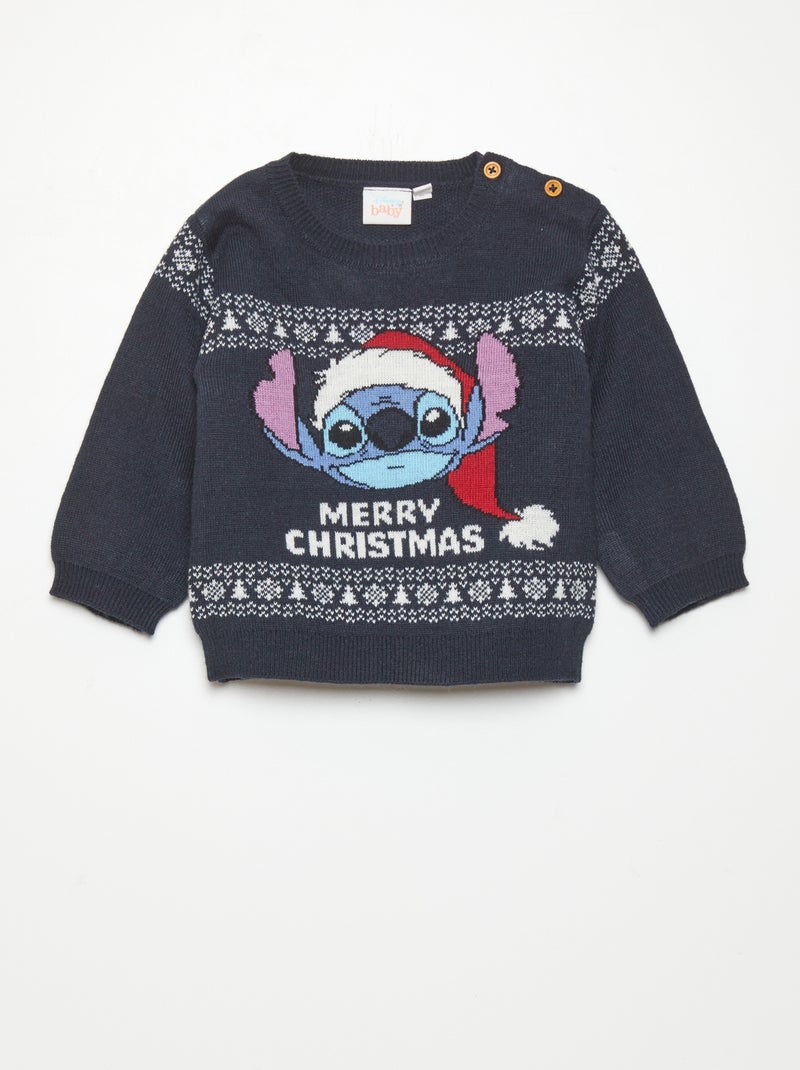 Pull de noël 'Disney' Bleu - Kiabi
