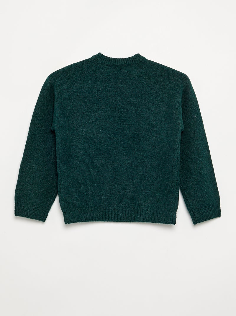 Pull de Noël en grosse jauge Vert - Kiabi