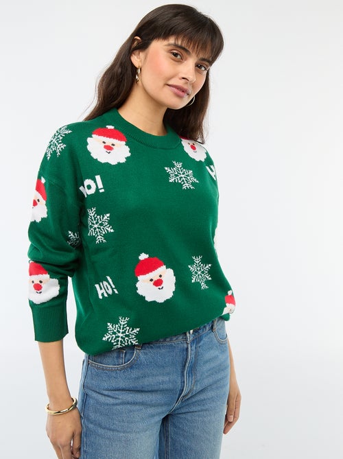 Pull de Noël en jacquard - Kiabi