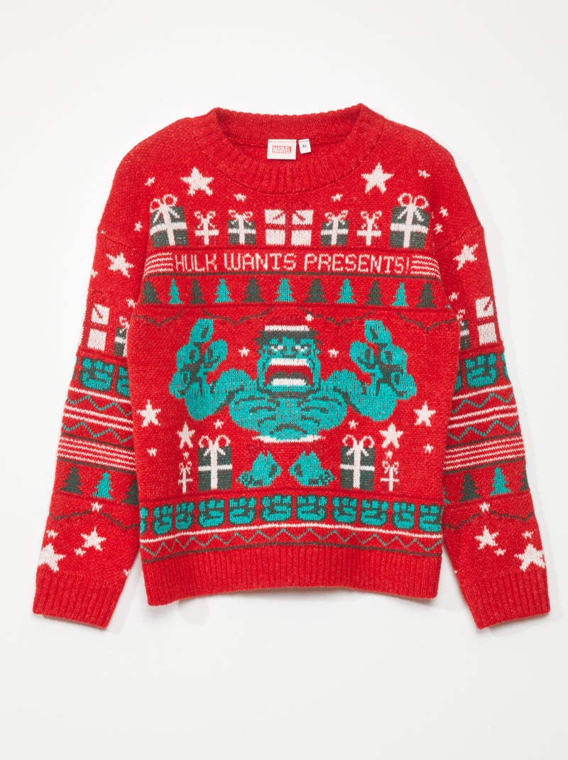 Pull de Noël 'Hulk Marvel' Red - Kiabi