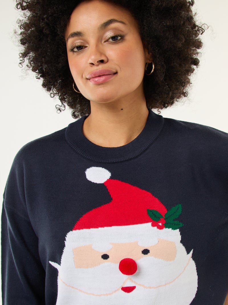 Pull de Noël imprimé Bleu - Kiabi