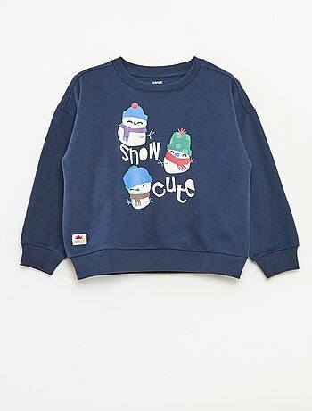 Pull de Noël imprimé en coton