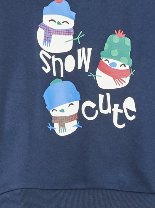 Pull de Noël imprimé en coton - Kiabi