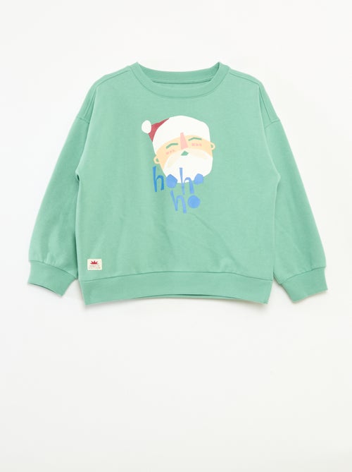 Pull de Noël imprimé en coton - Kiabi