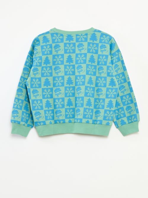 Pull de Noël imprimé en coton - Kiabi