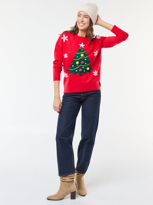 Pull de Noël imprimé sapin - Kiabi