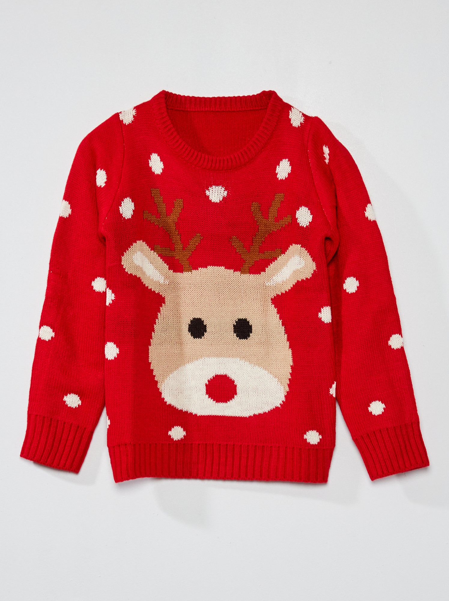 Patch Thermocollant Pull De Noël Avec Renne – 5 X 5,5 Cm – Broderie – Fixation Fer à Repasser Ou Couture